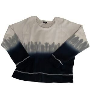 Rails Theo Dip Dye Sweatshirt Women's M | Charcoal | Lightweight Crop Pullover